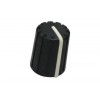 RM1x, Bouton rotatif noir Yamaha RM1x avec ligne blanche